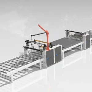 Hot and cold integrated flat lamination production line for adhesive film
